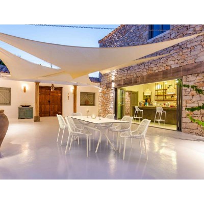 AIR ΤΡΑΠΕΖΙ 180Χ90Χ74εκ. WHITE LAMINATE 12mm Εξωτερικού Χώρου