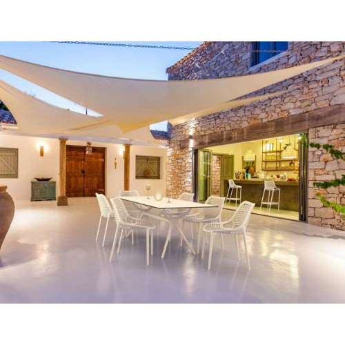 AIR ΤΡΑΠΕΖΙ 180Χ90Χ74εκ. WHITE LAMINATE 12mm Εξωτερικού Χώρου