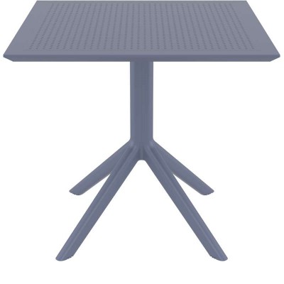 SKY DARK GREY 80X80X74εκ. ΤΡΑΠΕΖΙ ΠΟΛ/ΝΙΟΥ