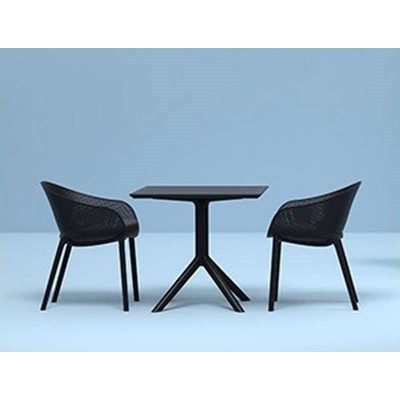 SKY BLACK 80X80X74εκ. ΤΡΑΠΕΖΙ ΠΟΛ/ΝΙΟΥ Εξωτερικού Χώρου