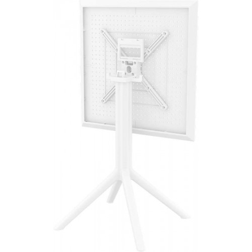 SKY WHITE 60Χ60X74εκ. ΤΡΑΠΕΖΙ ΠΤΥΣ/ΝΟ ΠΟΛ/ΝΙΟΥ Εξωτερικού Χώρου