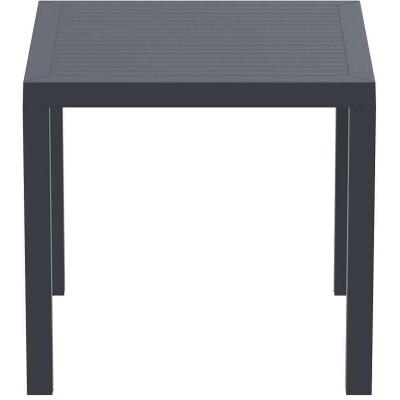 ARES ΤΡΑΠΕΖΙ 80Χ80Χ75εκ. DARK GREY ΠΟΛ/ΝΙΟΥ