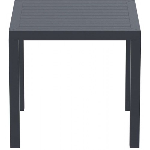ARES ΤΡΑΠΕΖΙ 80Χ80Χ75εκ. DARK GREY ΠΟΛ/ΝΙΟΥ Εξωτερικού Χώρου