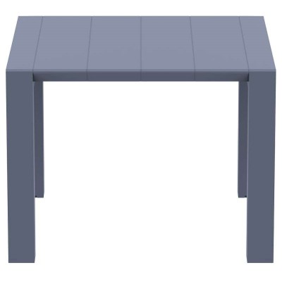 VEGAS DARK GREY 100X100/140Χ75εκ. ΕΠΕΚΤ. ΤΡΑΠΕΖΙ ΠΟΛ/ΝΙΟΥ