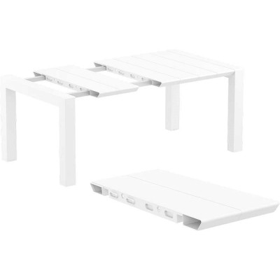 VEGAS WHITE 100X100/140Χ75εκ. ΕΠΕΚΤ.ΤΡΑΠΕΖΙ ΠΟΛ/ΝΙΟΥ Εξωτερικού Χώρου