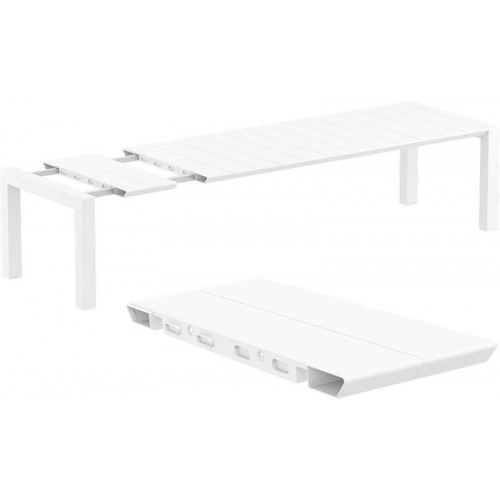 VEGAS WHITE 100X260/300Χ75εκ. ΕΠΕΚΤ.ΤΡΑΠΕΖΙ ΠΟΛ/ΝΙΟΥ Εξωτερικού Χώρου