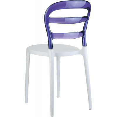 BIBI WHITE/VIOLET TRANSP.(Σ4)ΚΑΡΕΚΛΑ 42X50X85εκ.