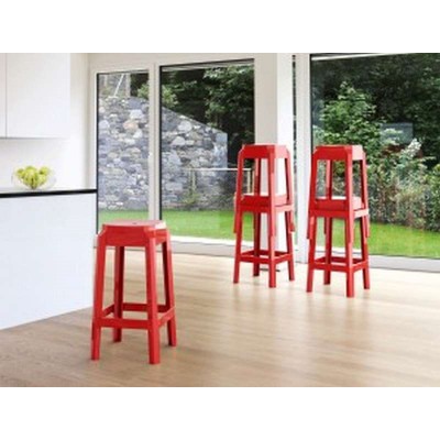 FOX 65εκ.(Σ2)ΣΚΑΜΠΟ GLOSSY RED 36X36X65εκ.
