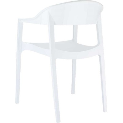 CARMEN WHITE/GLOSSY WHITE(Σ4)ΠΟΛΥΘΡΟΝΑ 49X53X79εκ.