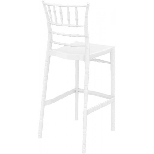 CHIAVARI 75εκ.ΣΚΑΜΠΟ(Σ4)GLOSSY WHITE Εξωτερικού Χώρου