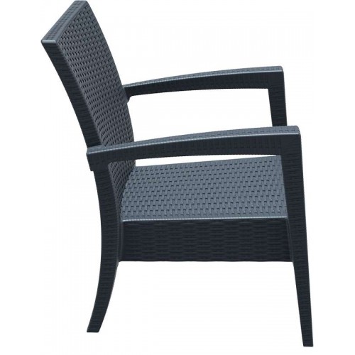 MIAMI DARK GREY ΠΟΛΥΘΡΟΝΑ 72Χ76Χ89εκ. ΠΟΛ/ΝΙΟΥ Εξωτερικού Χώρου