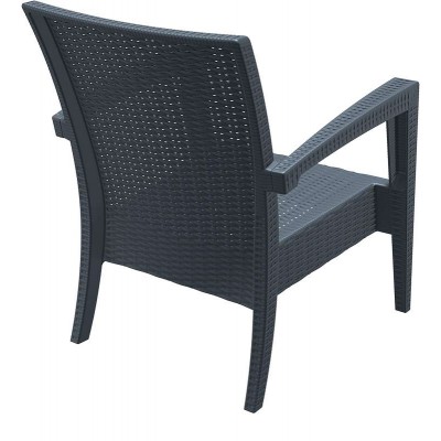 MIAMI DARK GREY ΠΟΛΥΘΡΟΝΑ 72Χ76Χ89εκ. ΠΟΛ/ΝΙΟΥ Εξωτερικού Χώρου