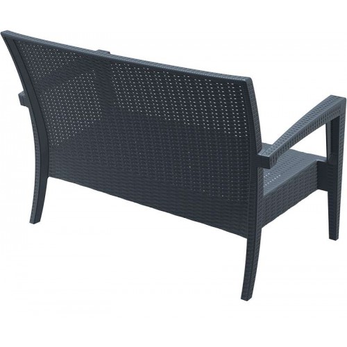 MIAMI DARK GREY ΚΑΝΑΠΕΣ 128Χ77Χ89εκ. ΠΟΛ/ΝΙΟΥ Εξωτερικού Χώρου