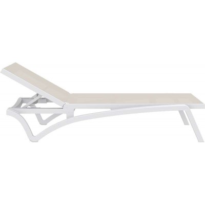 PACIFIC ΞΑΠΛΩΣΤΡΑ WHITE/TAUPE ΠΟΛ/ΝΙΟΥ 193X68X35εκ.