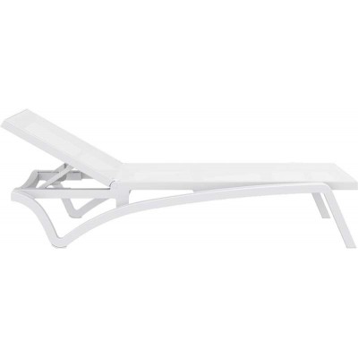 PACIFIC ΞΑΠΛΩΣΤΡΑ WHITE/WHITE ΠΟΛ/ΝΙΟΥ 193X68X35εκ.