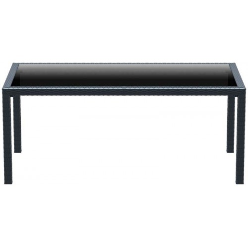 TAHITI DARK GREY 180Χ94Χ75εκ. ΤΡΑΠΕΖΙ ΜΕ ΤΖΑΜΙ ΠΟΛ/ΝΙΟΥ Εξωτερικού Χώρου