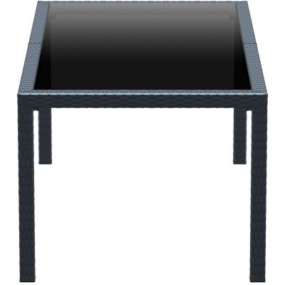 TAHITI DARK GREY 180Χ94Χ75εκ. ΤΡΑΠΕΖΙ ΜΕ ΤΖΑΜΙ ΠΟΛ/ΝΙΟΥ Εξωτερικού Χώρου