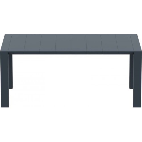 VEGAS RATTAN DARK GREY 100X180/220Χ75εκ. ΕΠΕΚΤ.ΤΡΑΠΕΖΙ Εξωτερικού Χώρου
