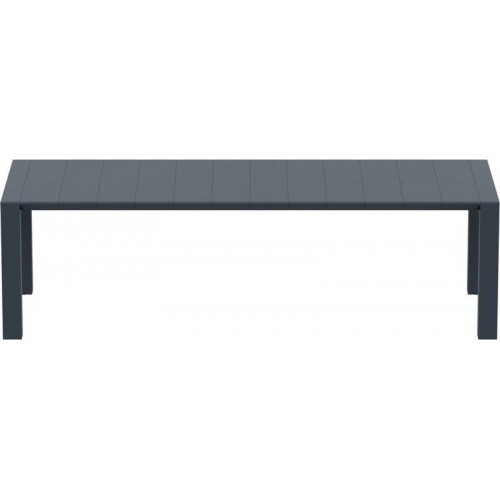 VEGAS RATTAN DARK GREY 100X260/300Χ75εκ. ΕΠΕΚΤ.ΤΡΑΠΕΖΙ Εξωτερικού Χώρου
