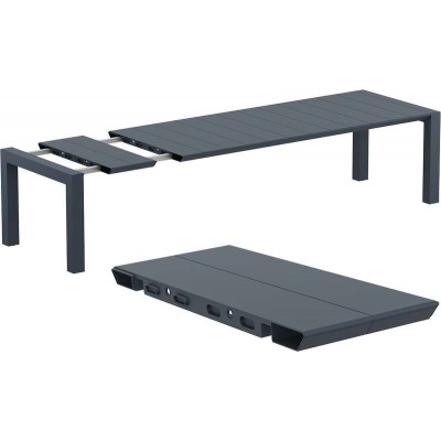 VEGAS RATTAN DARK GREY 100X260/300Χ75εκ. ΕΠΕΚΤ.ΤΡΑΠΕΖΙ Εξωτερικού Χώρου