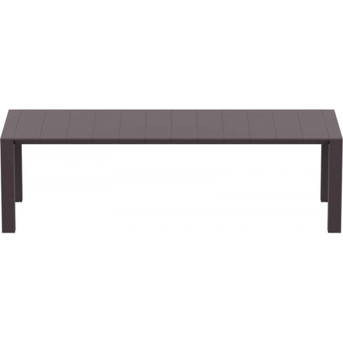 VEGAS BROWN 100X260/300Χ75εκ. ΕΠΕΚΤ.ΤΡΑΠΕΖΙ Εξωτερικού Χώρου
