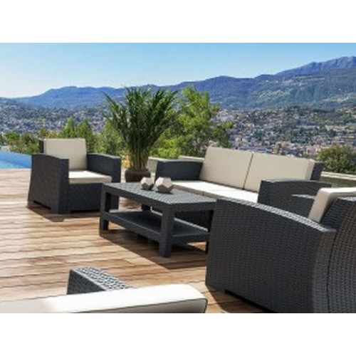 MONACO DARK GREY 2ΘΕΣ.ΚΑΝΑΠΕΣ ΜΕ ΜΑΞ. ΠΟΛ/ΝΙΟΥ Εξωτερικού Χώρου