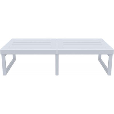 MYKONOS ΤΡΑΠΕΖΙ SILVER GREY 130X65X33εκ. ΠΟΛ/ΝΙΟΥ Εξωτερικού Χώρου