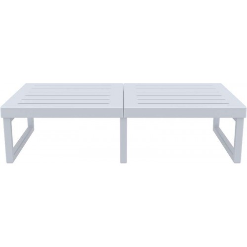 MYKONOS ΤΡΑΠΕΖΙ SILVER GREY 130X65X33εκ. ΠΟΛ/ΝΙΟΥ Εξωτερικού Χώρου