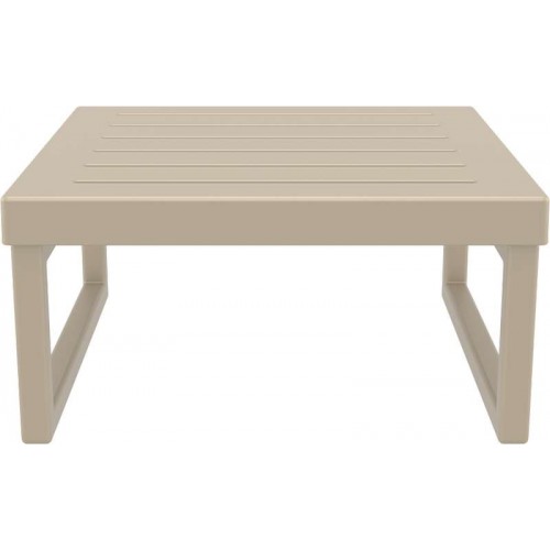 MYKONOS ΤΡΑΠΕΖΙ TAUPE 65X65X33εκ. ΠΟΛ/ΝΙΟΥ Εξωτερικού Χώρου