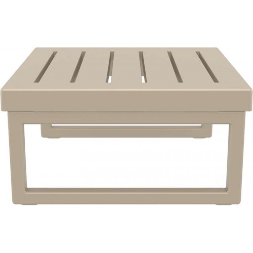 MYKONOS ΤΡΑΠΕΖΙ TAUPE 65X65X33εκ. ΠΟΛ/ΝΙΟΥ Εξωτερικού Χώρου