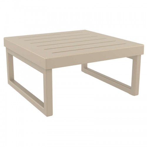 MYKONOS ΤΡΑΠΕΖΙ TAUPE 65X65X33εκ. ΠΟΛ/ΝΙΟΥ Εξωτερικού Χώρου
