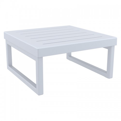 MYKONOS ΤΡΑΠΕΖΙ SILVER GREY 65X65X33εκ. ΠΟΛ/ΝΙΟΥ Εξωτερικού Χώρου