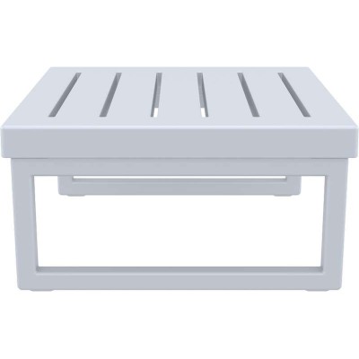 MYKONOS ΤΡΑΠΕΖΙ SILVER GREY 65X65X33εκ. ΠΟΛ/ΝΙΟΥ