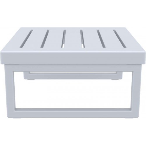 MYKONOS ΤΡΑΠΕΖΙ SILVER GREY 65X65X33εκ. ΠΟΛ/ΝΙΟΥ Εξωτερικού Χώρου