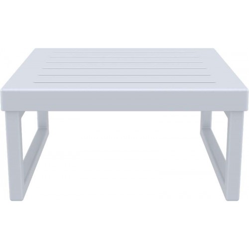 MYKONOS ΤΡΑΠΕΖΙ SILVER GREY 65X65X33εκ. ΠΟΛ/ΝΙΟΥ Εξωτερικού Χώρου