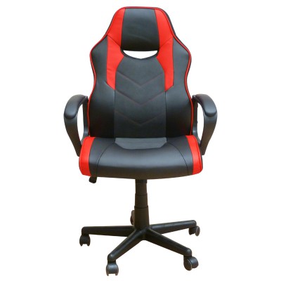 A6210 ΜΑΥΡΟ-ΚΟΚΚΙΝΟ PU ΠΟΛΥΘΡΟΝΑ GAMING 60Χ63Χ43-103-53-113εκ.