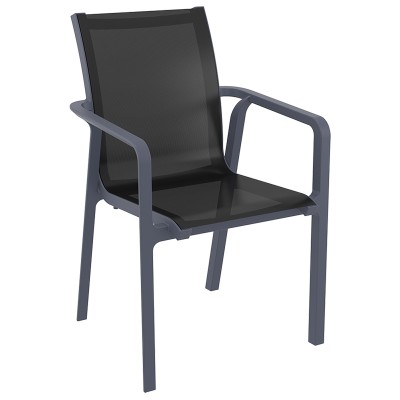 PACIFIC ΠΟΛΥΘΡΟΝΑ DARK GREY/BLACK ΠΟΛ/ΝΙΟΥ 57X62X90εκ.