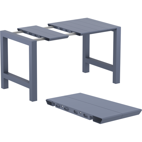 VEGAS BAR DARK GREY 100X100/140εκ. ΕΠΕΚΤ. ΠΟΛ/ΝΙΟΥ Εξωτερικού Χώρου