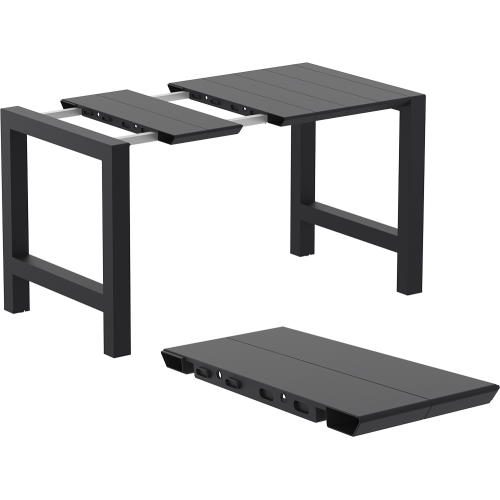 VEGAS BAR BLACK 100X100/140εκ. ΕΠΕΚΤ. ΠΟΛ/ΝΙΟΥ Εξωτερικού Χώρου