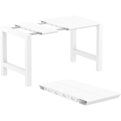 VEGAS BAR WHITE 100X100/140εκ. ΕΠΕΚΤ. ΠΟΛ/ΝΙΟΥ Εξωτερικού Χώρου