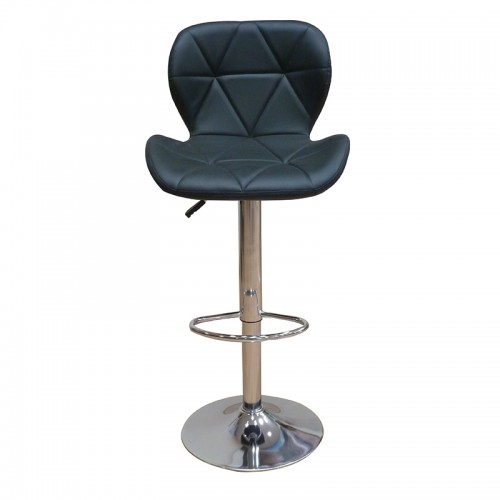 Σκαμπό Μπάρ 2τμχ Bar 91 Μαύρο Pu 39x39x101εκ. Τραπεζαρία
