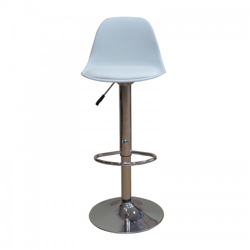 Σκαμπό Μπάρ 2τμχ Bar 92 White Pu/Pp 37x33x110εκ. Τραπεζαρία