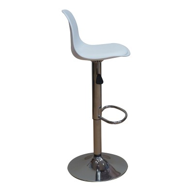 Σκαμπό Μπάρ 2τμχ Bar 92 White Pu/Pp 37x33x110εκ. Τραπεζαρία