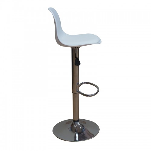 Σκαμπό Μπάρ 2τμχ Bar 92 White Pu/Pp 37x33x110εκ. Τραπεζαρία