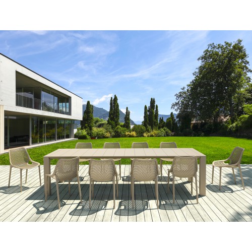 Σετ Τραπεζαρίας 11τμχ Vegas Air Taupe 100X260/300Χ75εκ. Εξωτερικού Χώρου