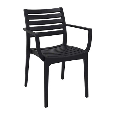 Σετ Τραπεζαρίας 7τμχ Ares Artemis Black 140Χ80Χ75εκ. Εξωτερικού Χώρου