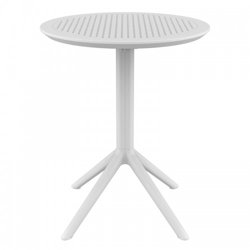 SKY WHITE Φ60X74εκ. ΤΡΑΠΕΖΙ ΠΤΥΣ/ΝΟ ΠΟΛ/ΝΙΟΥ Εξωτερικού Χώρου