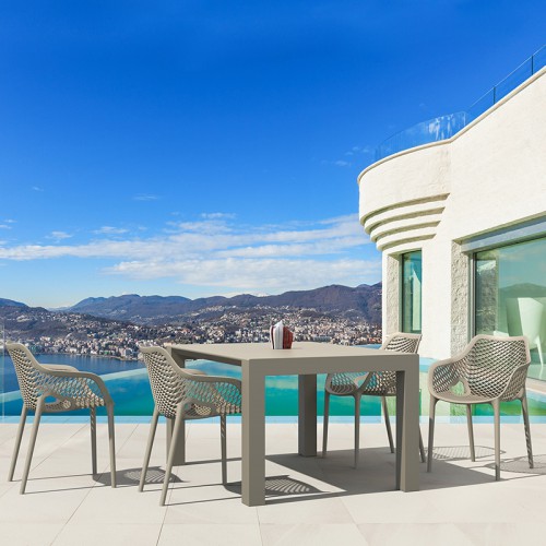 Σετ Τραπεζαρίας 5τμχ Vegas Air XL Taupe 100X100/140Χ75εκ. Εξωτερικού Χώρου