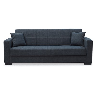 ROVER DARK GREY ΥΦΑΣΜΑ 3ΘΕΣΙΟΣ ΚΑΝΑΠΕΣ-ΚΡΕΒΑΤΙ ΜΕ ΑΠΟΘ.ΧΩΡΟ 210X80X75εκ.