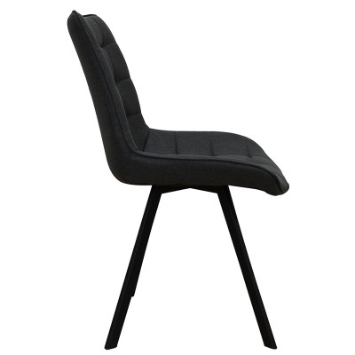 MIRA BLACK ΥΦΑΣΜΑ ΚΑΡΕΚΛΑ ΜΕΤΑΛΛΙΚΗ 53X59X86εκ.